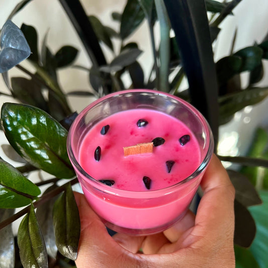 Obsidian Crystal Candle