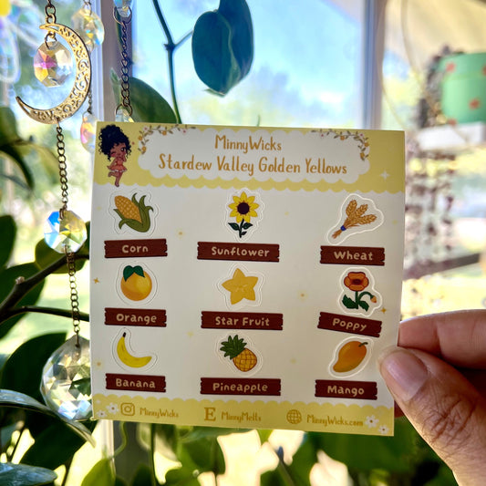 Stardew Valley Golden Yellows Sticker Sheet