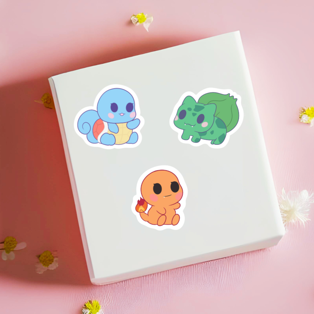 Gen 1 Anime Character Stickers Bundle – Poké
