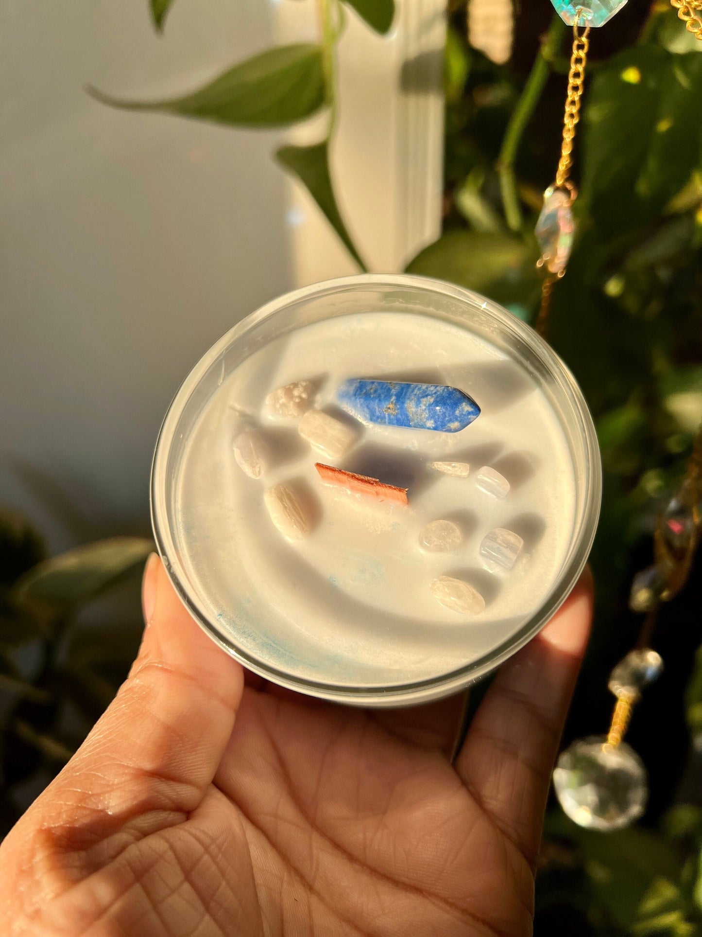 Lapis Lazuli Crystal Candle