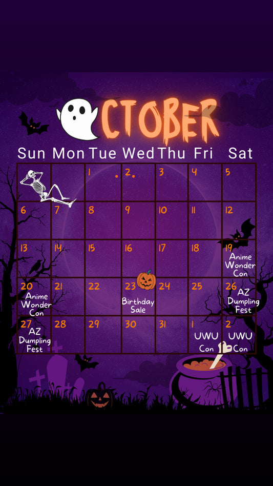 October Event Calendar 🎃