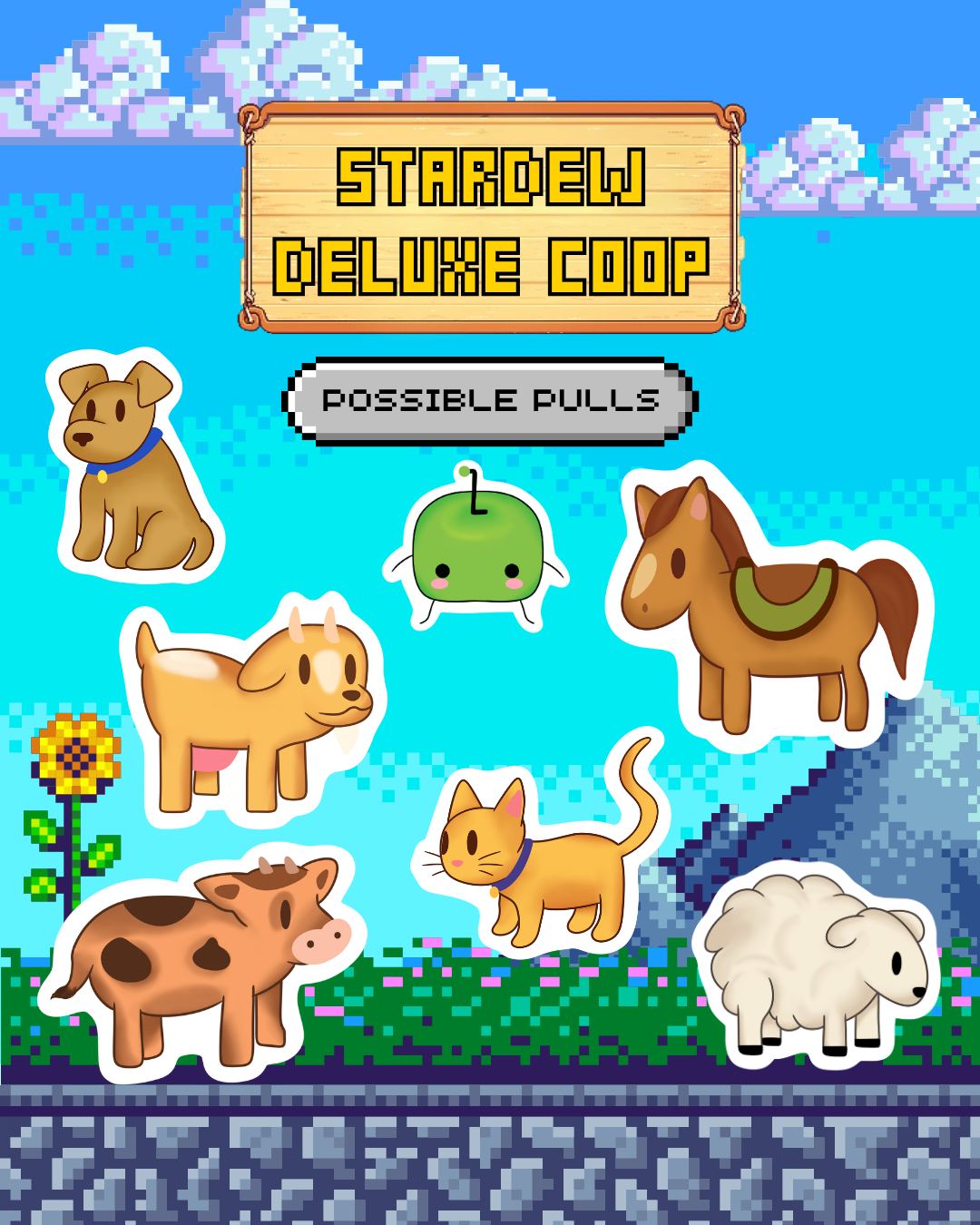 Stardew Valley Deluxe Barn Sticker Pack