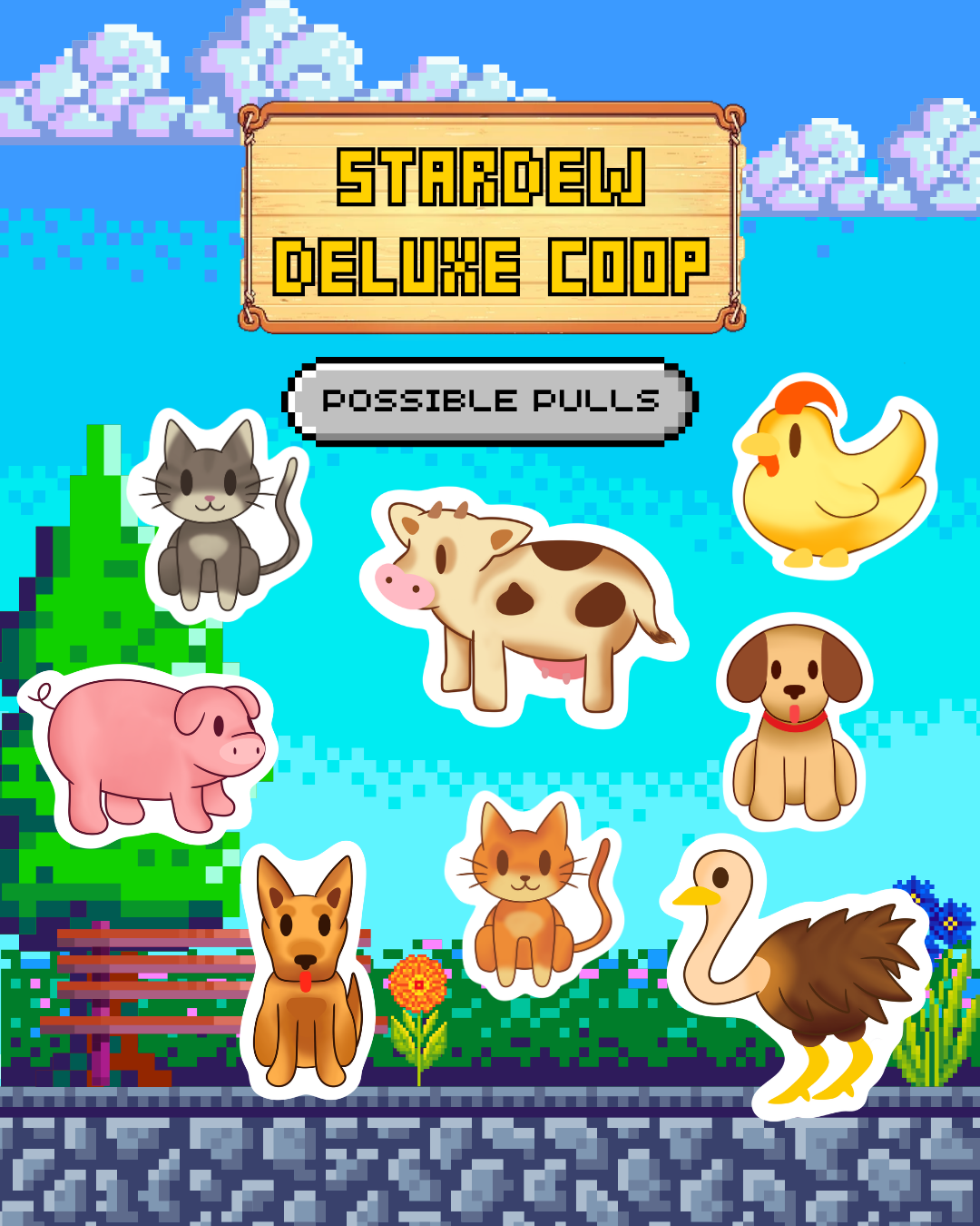 Stardew Valley Deluxe Barn Sticker Pack