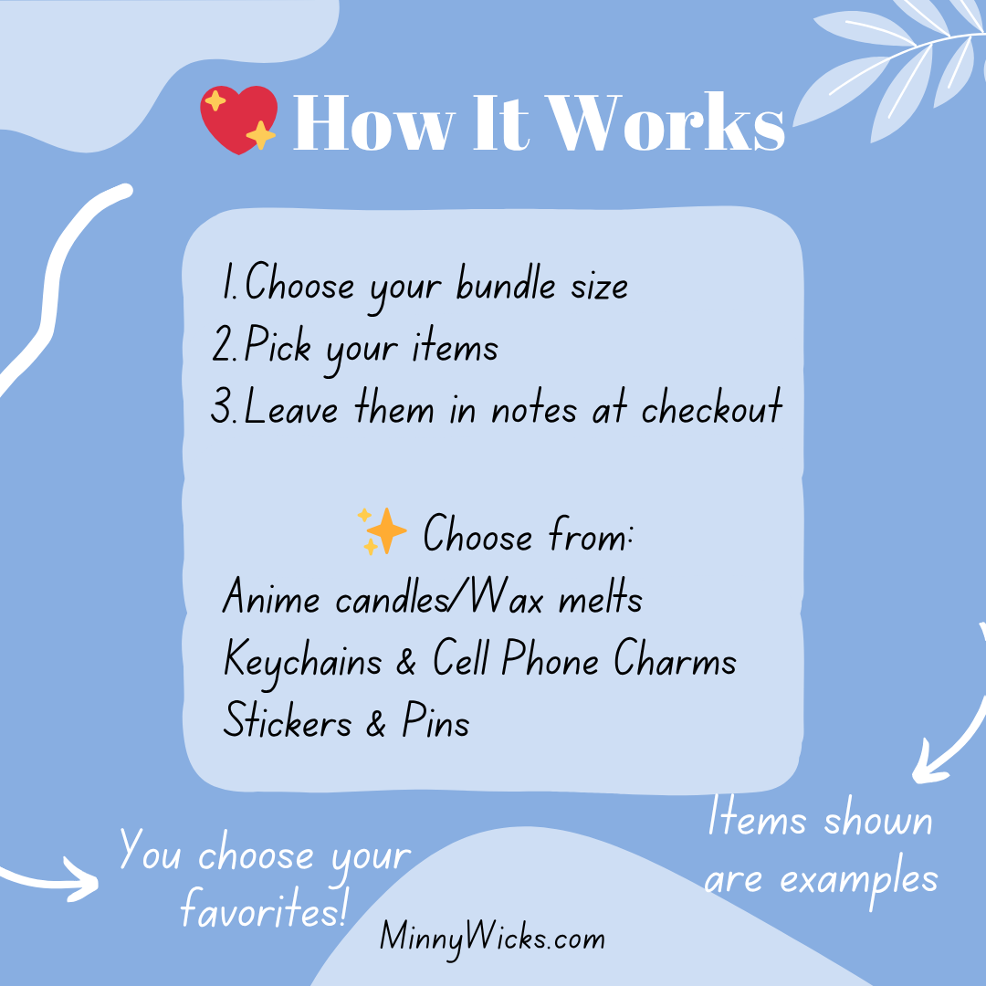 Build Your Own Bundle – Anime Candles, Wax Melts & Kawaii Merch