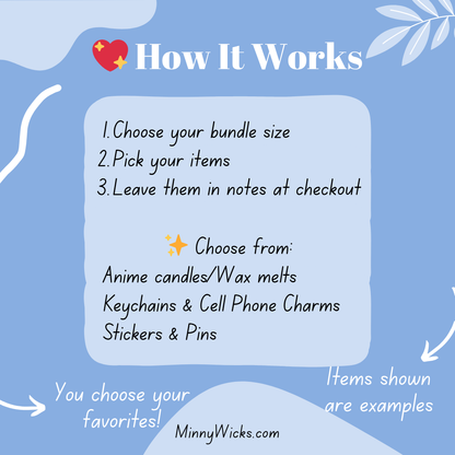 Build Your Own Bundle – Anime Candles, Wax Melts & Kawaii Merch