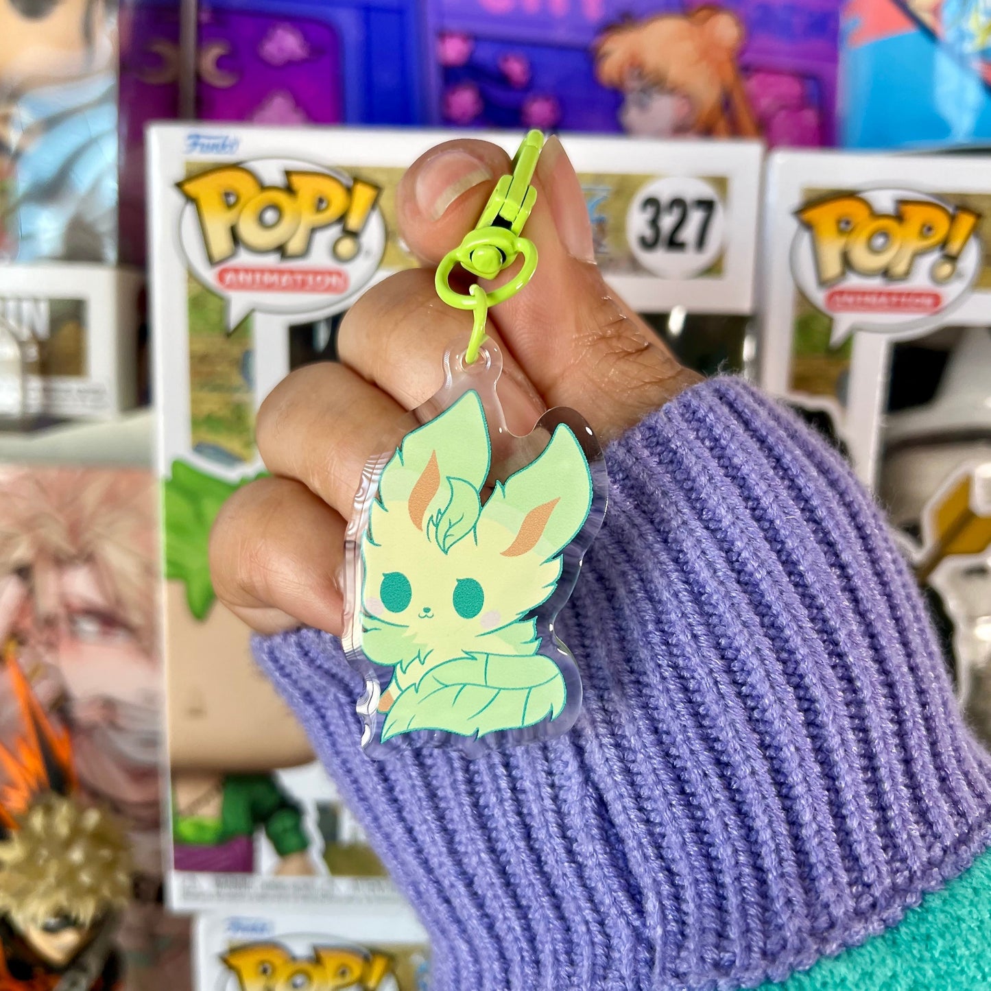 Poke Grass Keychain