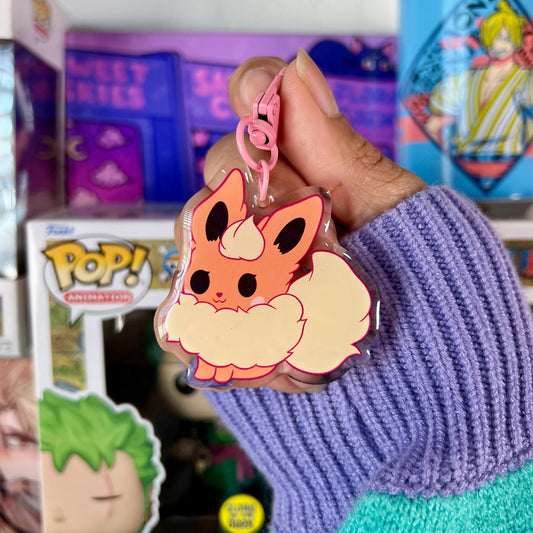 Poke Fire Keychain