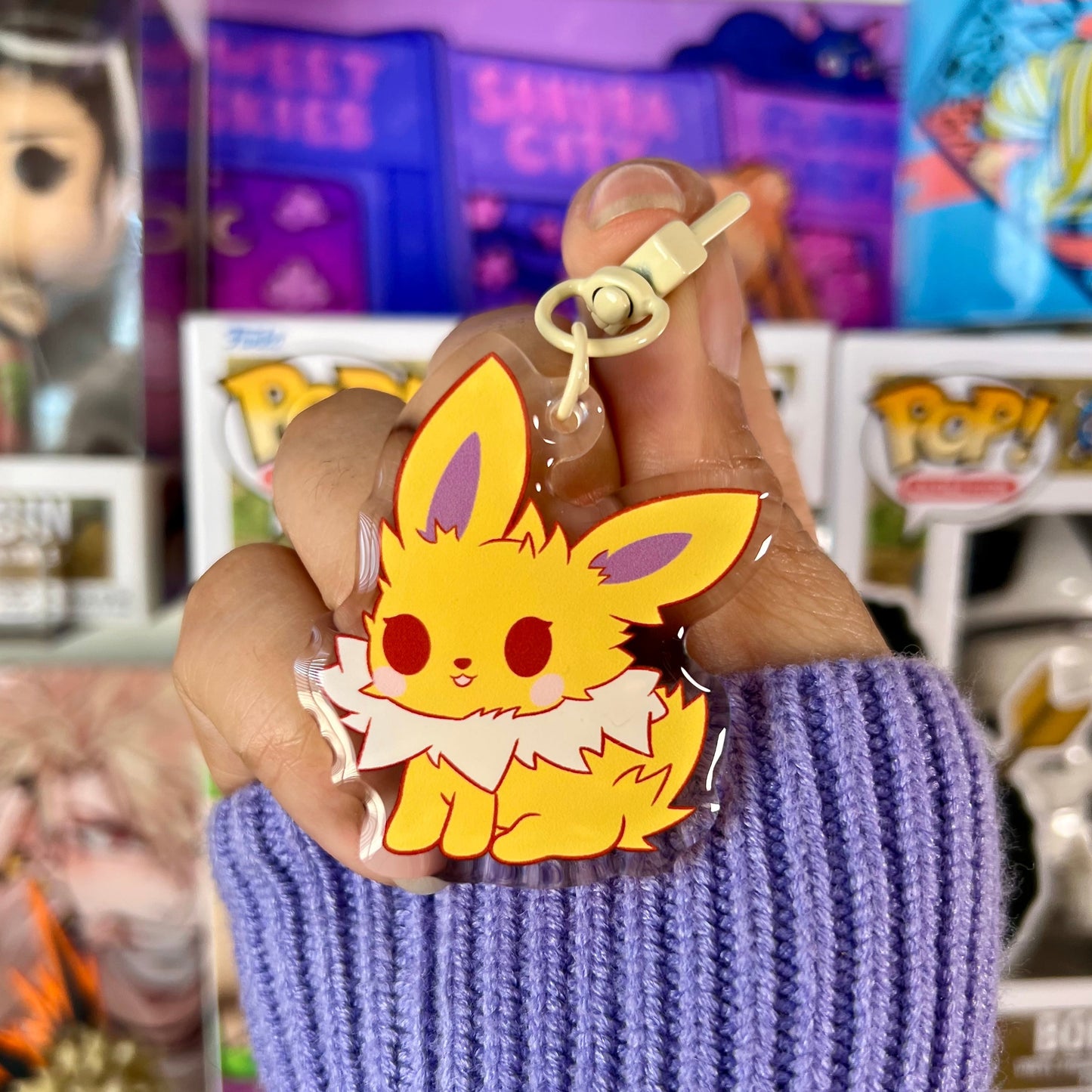 Poke Electric Keychain