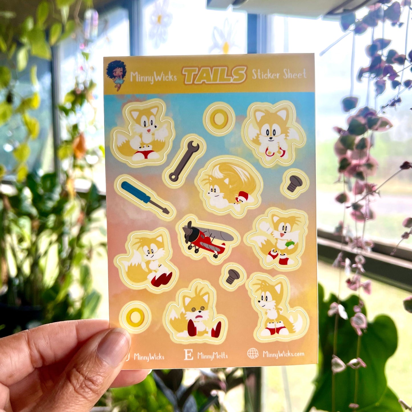Tails Chibi Sticker Sheet