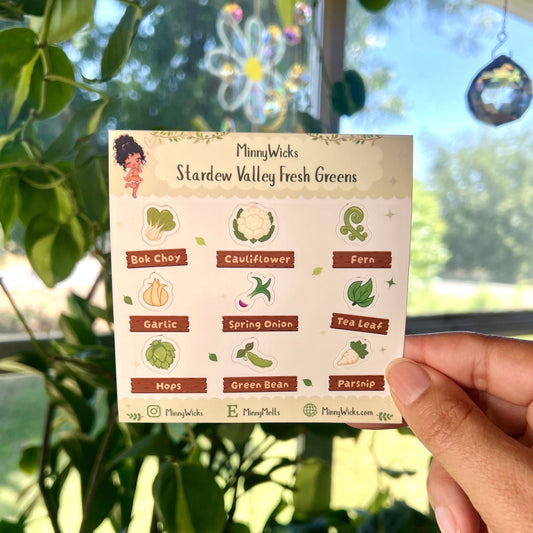 Stardew Valley Fresh Greens Sticker Sheet