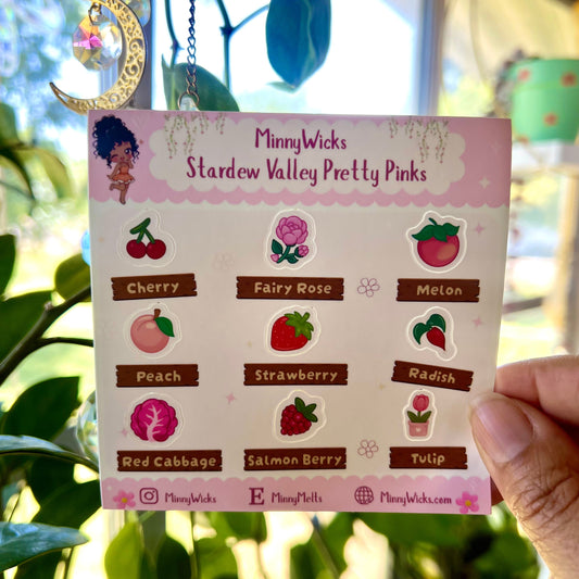 Stardew Valley Pretty Pinks Sticker Sheet